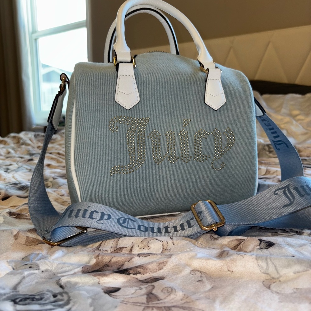 Juicy Couture Blue and White Denim Women's Bag NWT